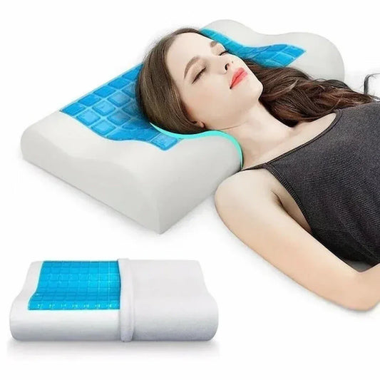 Oreiller ergonomique cervical LUNO avec gel rafraîchissant – soutien optimal tête et nuque pour un sommeil réparateur