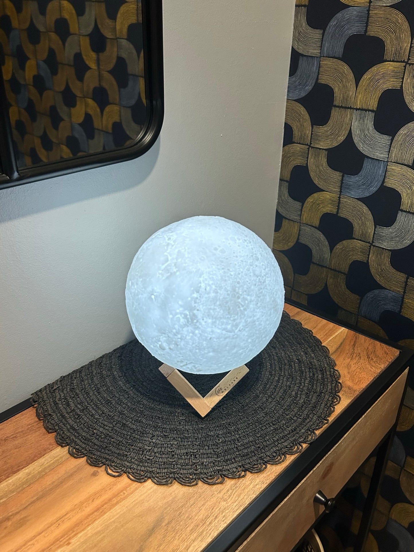 Lampe Lune 3D Rechargeable – Veilleuse LED 16 Couleurs Tactile Ø 18 cm