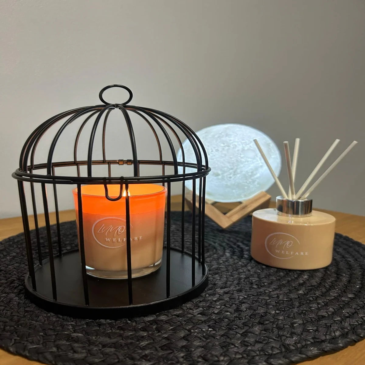 Bougie parfumée et diffuseur naturel – Coffret bien-être fruité pour ambiance relaxante