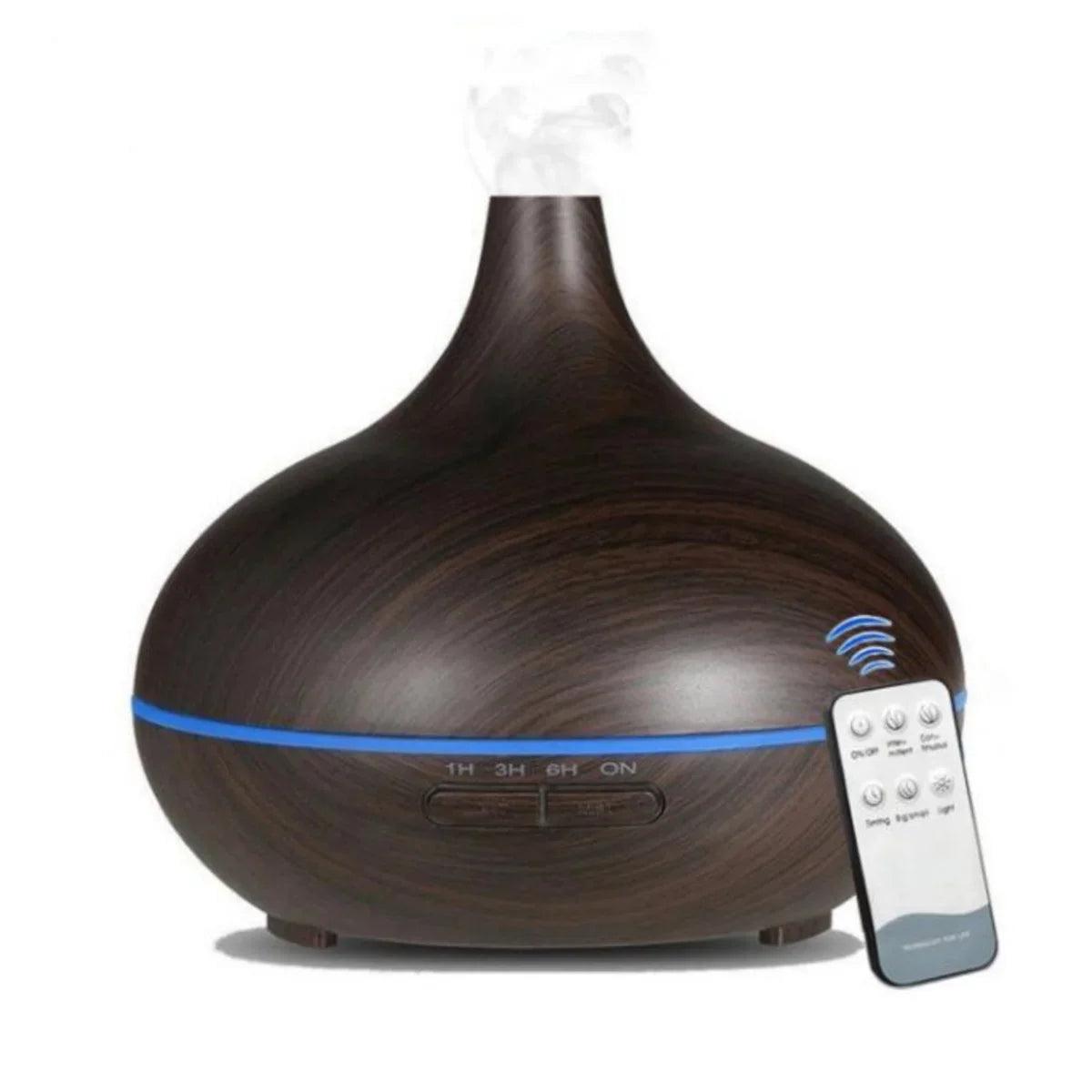 Diffuseur d’aromathérapie moderne design bois noir – LUNO Welfare