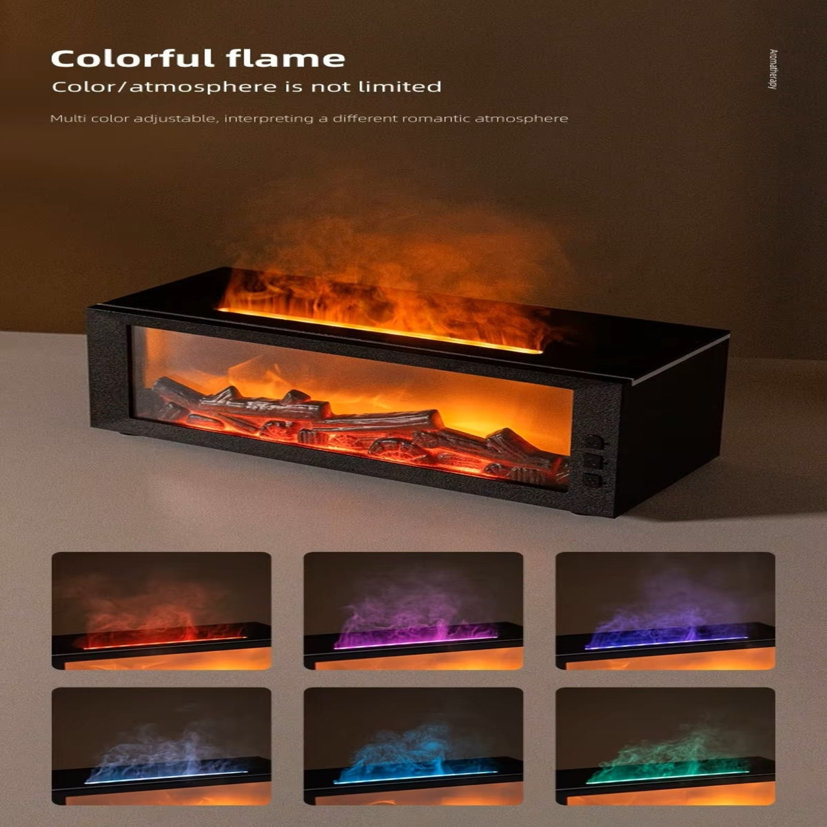 Diffuseur effet flamme LED 7 couleurs pour ambiance relaxante – LUNO Welfare