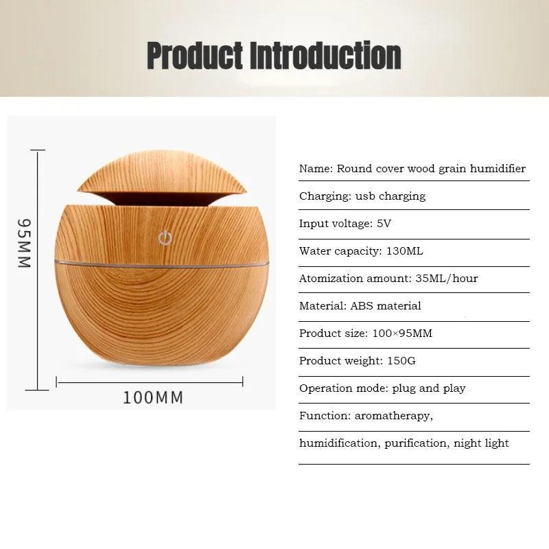 Diffuseur USB compact utilisé sur un bureau pour une ambiance légère