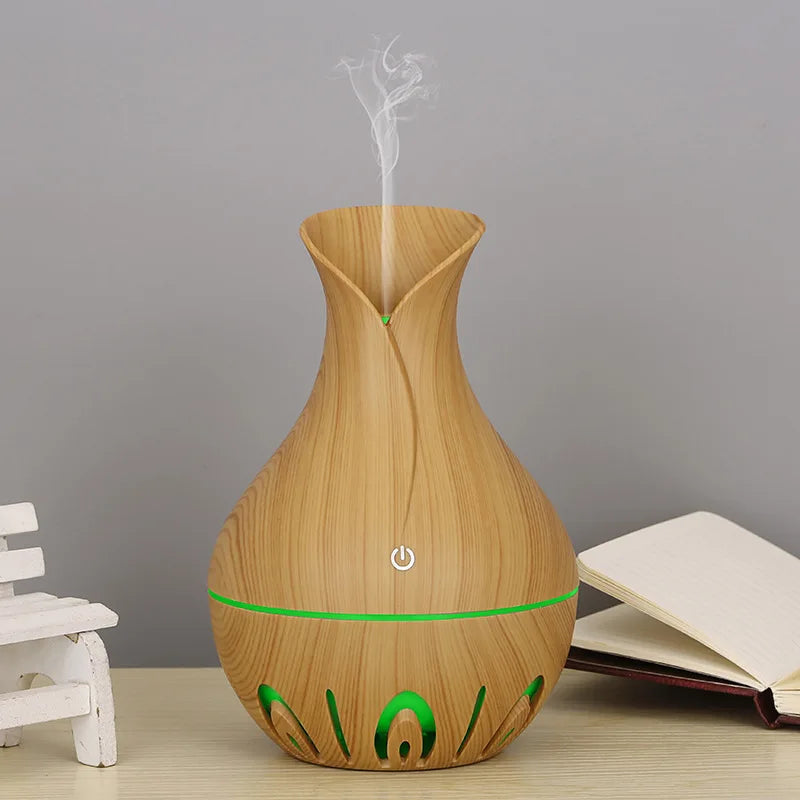 Diffuseur d'huiles essentielles USB 130ml design bois – LUNO Welfare