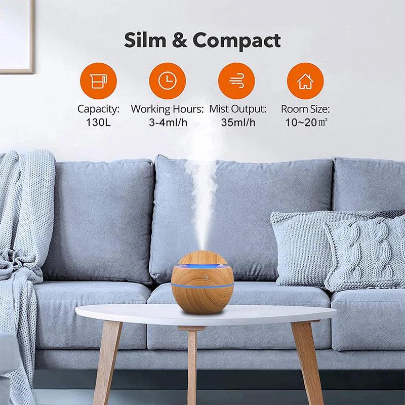Diffuseur compact pour huiles essentielles – Idéal pour maison et bureau