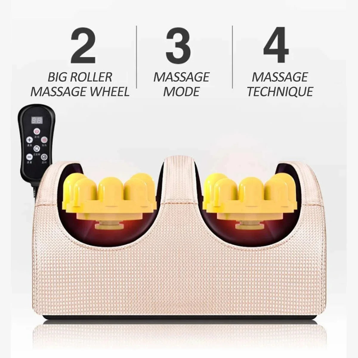 Masseur Pieds & Mollets Électrique LUNO Welfare – Chaleur & Télécommande