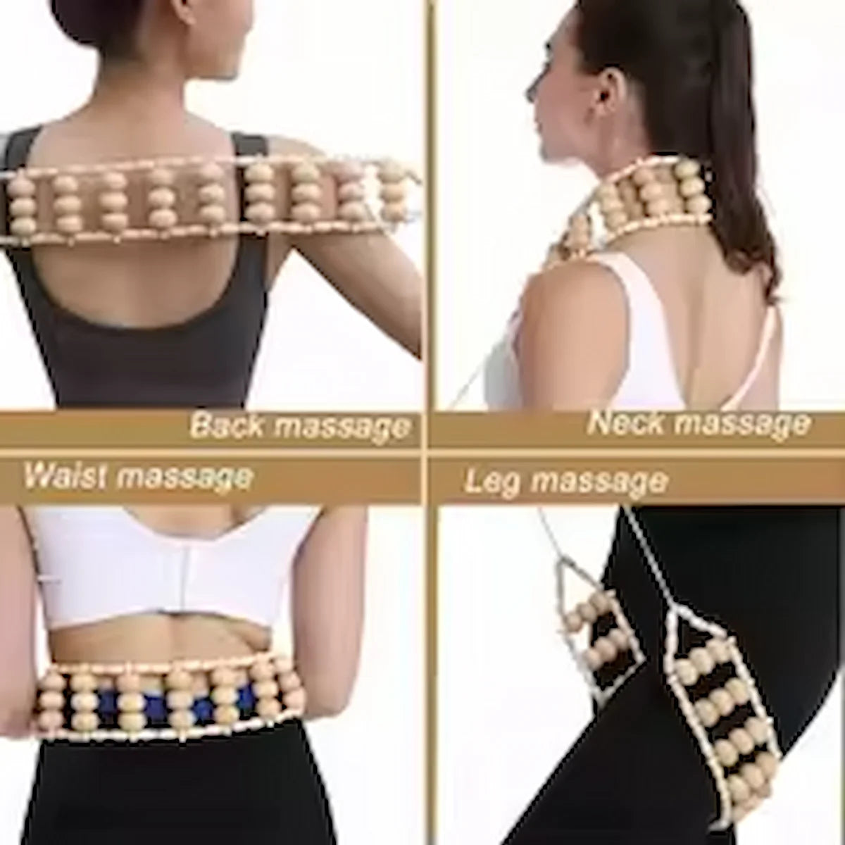 Utilisation du rouleau de massage bois.