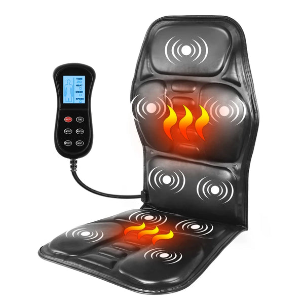 Tapis de massage chauffant 9 zones LUNO avec vibrations et chaleur douce