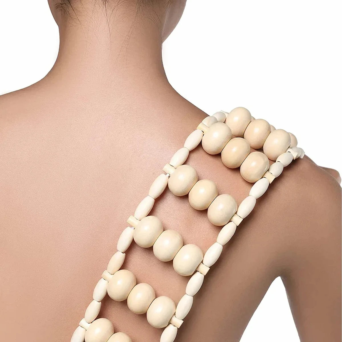 Accessoire de massage naturel en bois pour le corps.