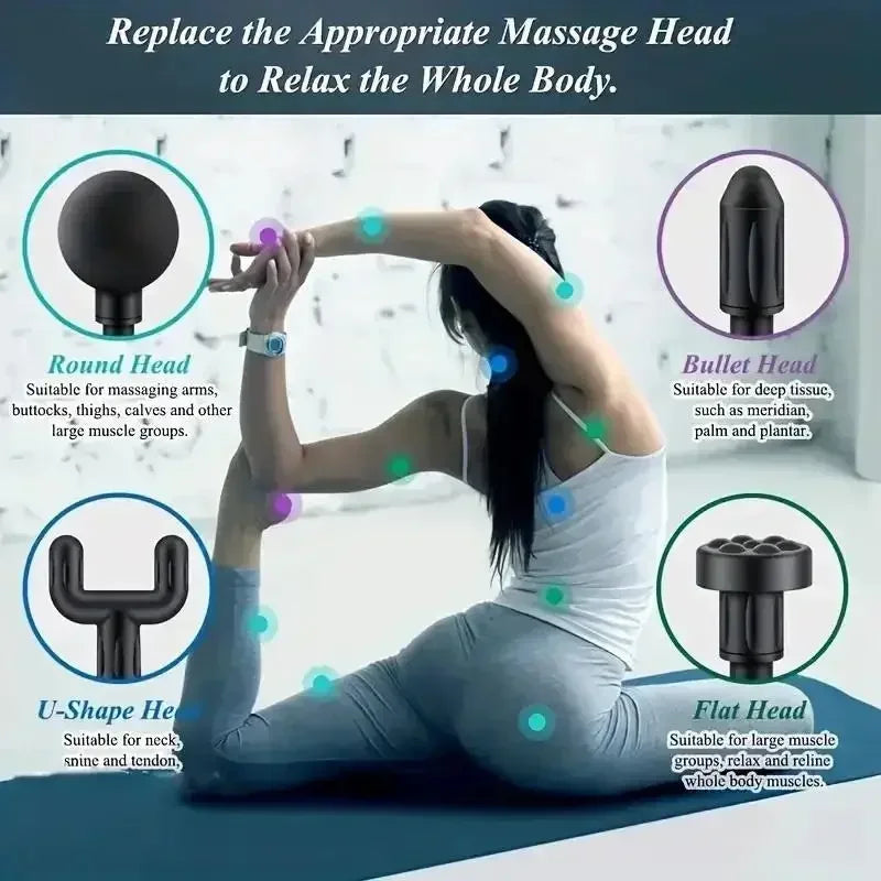 Différentes options pour masser toutes les zones du corps de la tête au pieds.