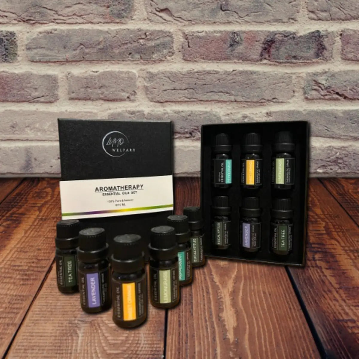 Lot de 6 huiles essentielle en coffret cadeau