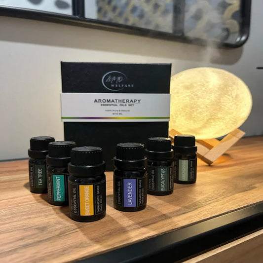Huiles essentielles en coffret parfait pour votre diffuseur ambiance zen et agréable.