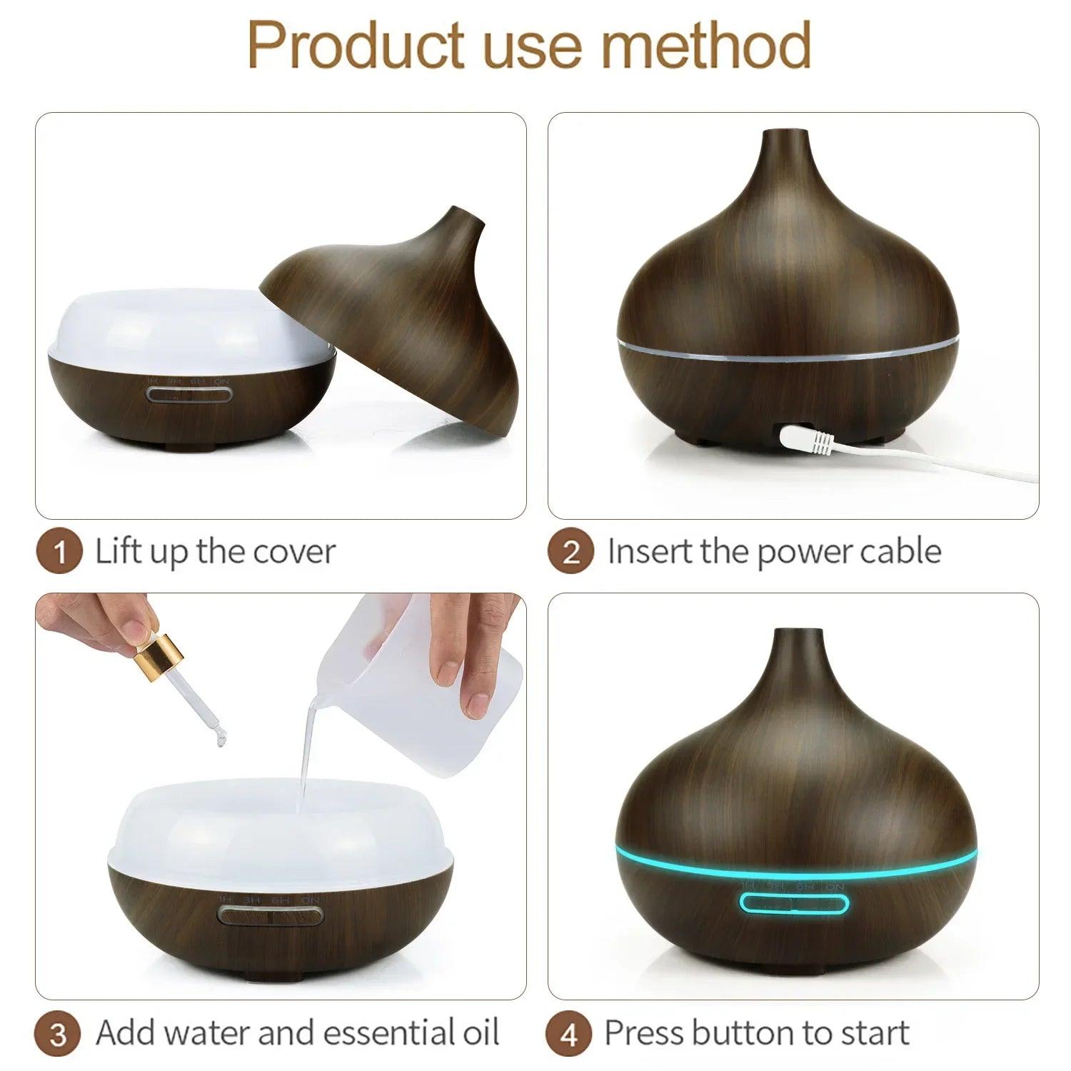  Ambiance relaxante avec diffuseur huiles essentielles LED – LUNO Welfare
