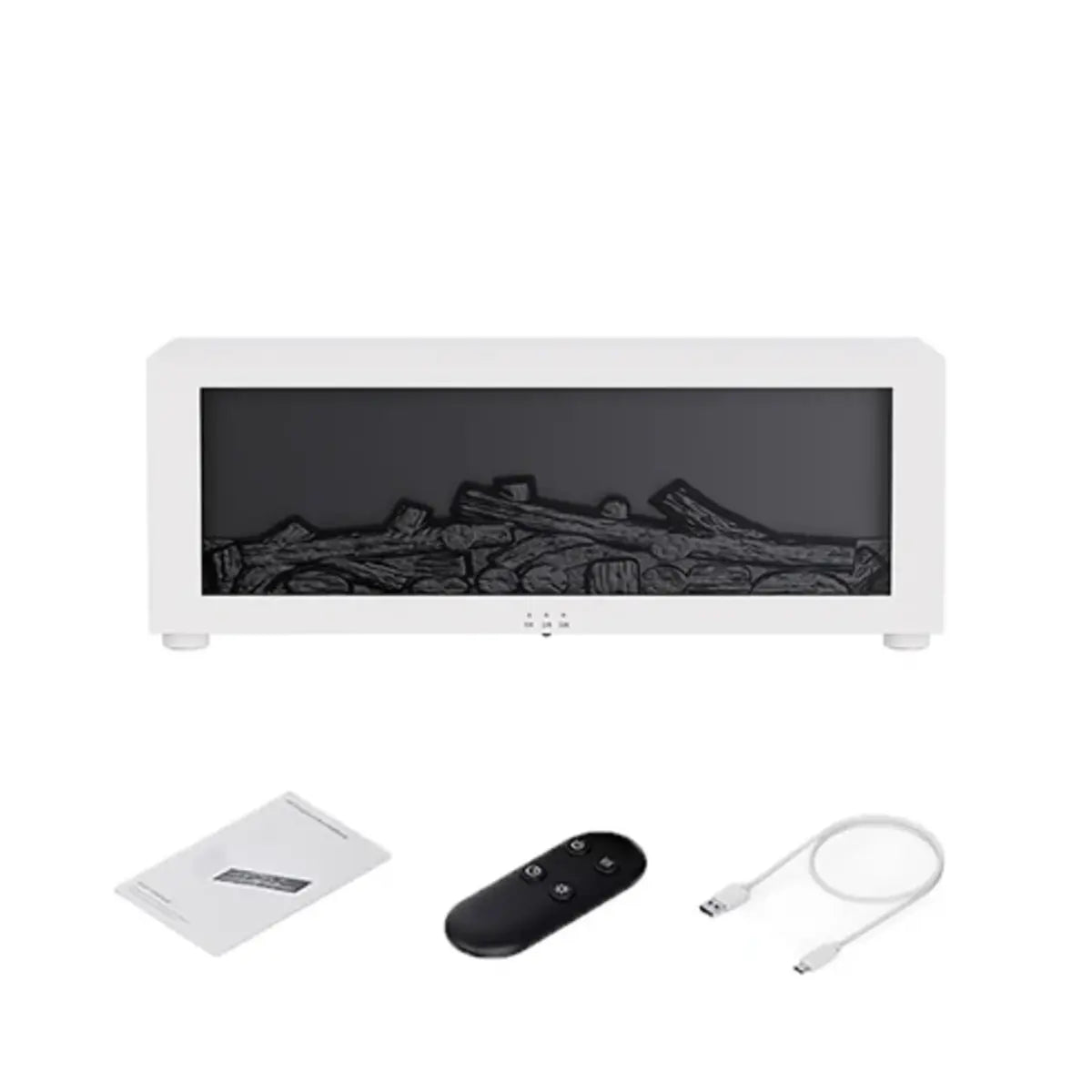 Diffuseur flamme blanc 150 ml avec télécommande et câble USB