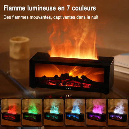 Diffuseur flamme LED RGB avec sept couleurs lumineuses