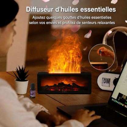 Utilisation du diffuseur flamme avec quelques gouttes d’huile essentielle