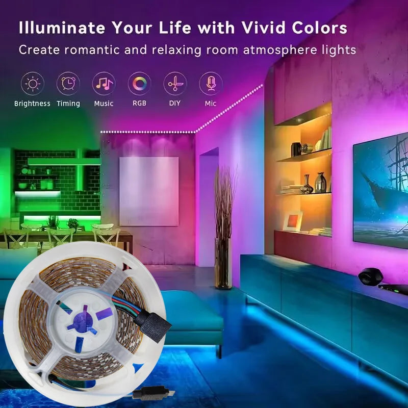 Installation facile ruban LED RGB derrière téléviseur

