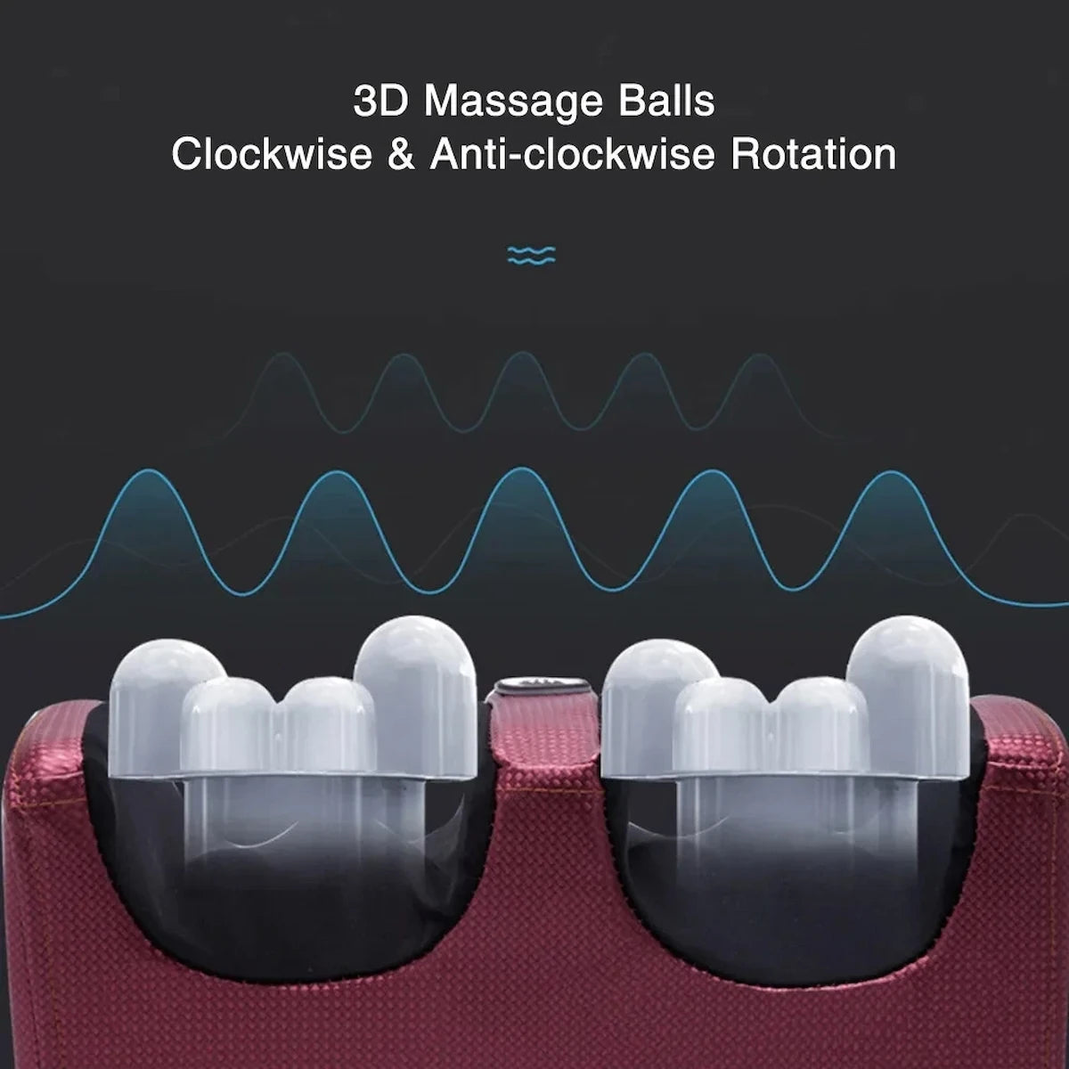 Douze têtes de massage 3D pour les pieds et les mollets