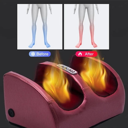 Fonction chaleur activable du masseur pieds et mollets LUNO