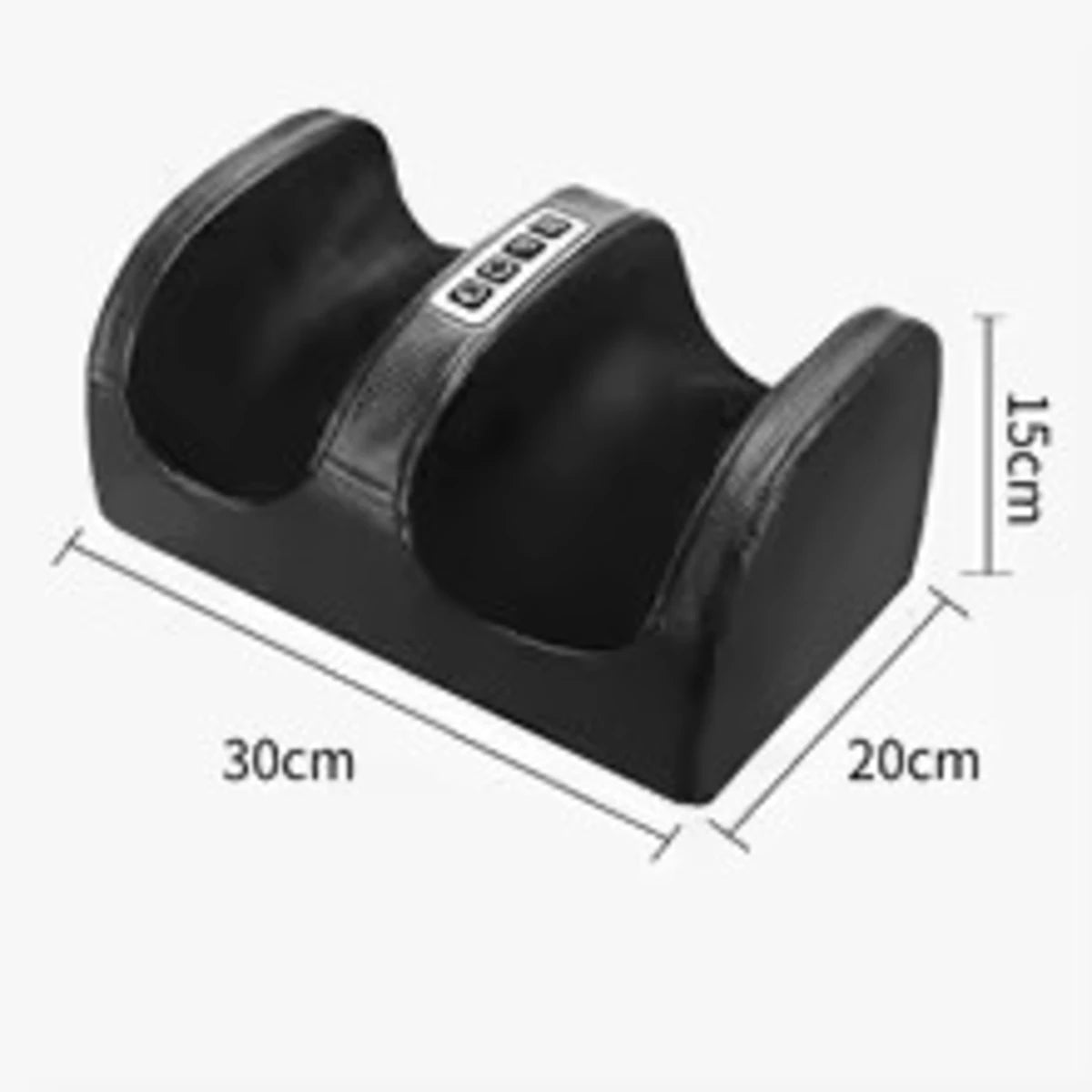Dimensions du masseur électrique pieds et mollets LUNO, 33 × 19 × 14 cm