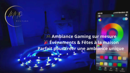 Ruban LED RGB 5050 – Contrôle Bluetooth & Mode Musique