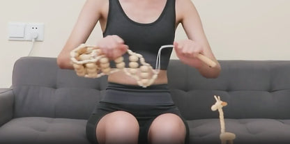 Rouleau de massage bois naturel – auto-massage dos, épaules & jambes